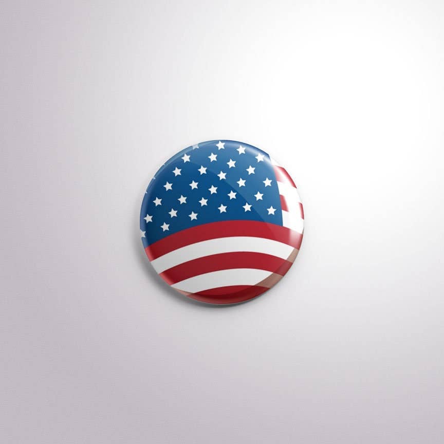 Exchangeable Badge Button Flag