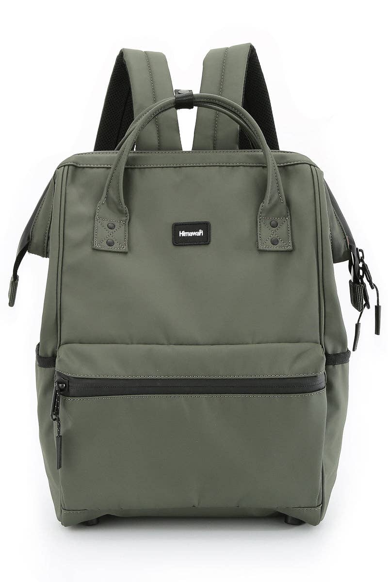 USB PORT WATERPROOF BACKPACK 1884 - NAVY: DARK GREY