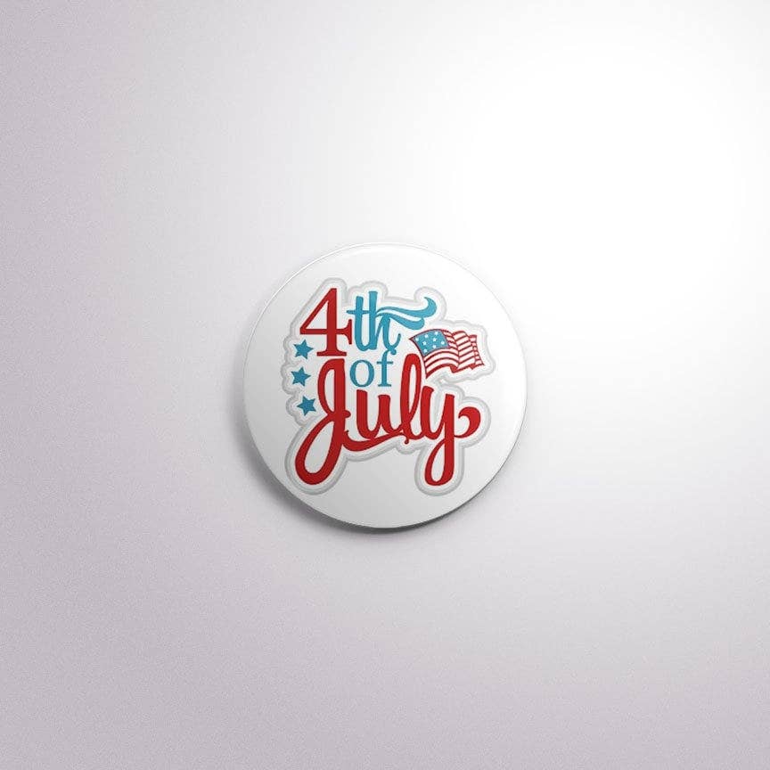 Exchangeable Badge Button Independence Day/ 4th of July