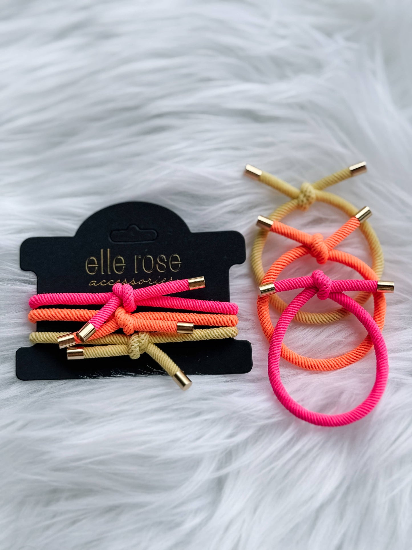 Sunset Hair Tie/Bracelet Trio