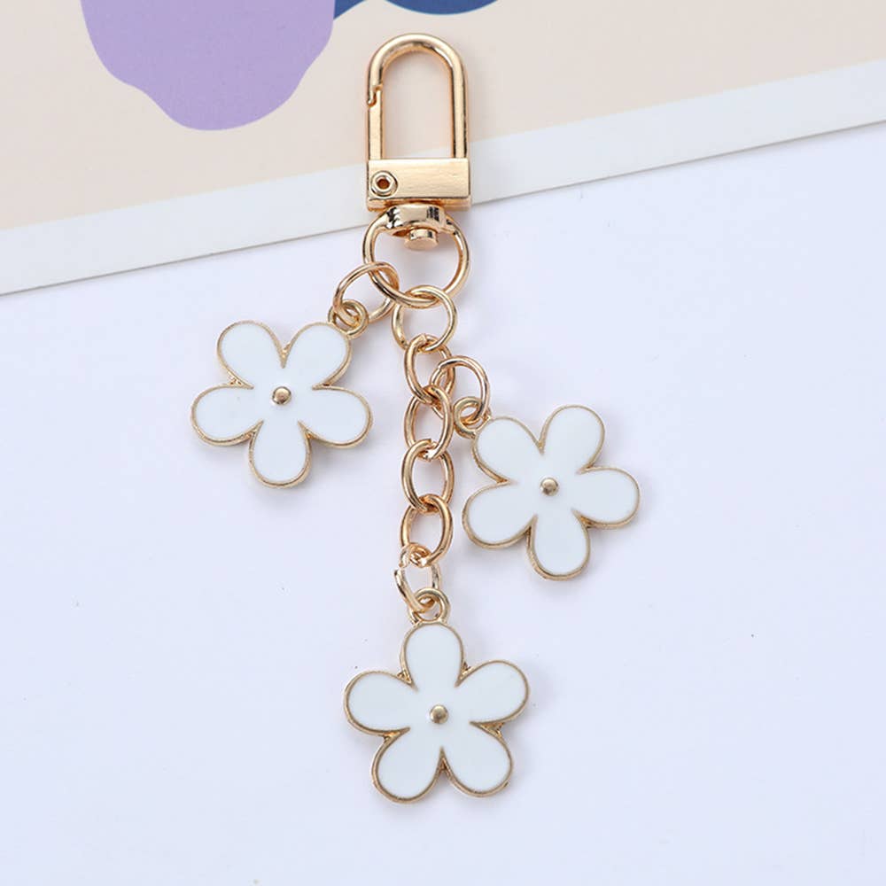 Alloy Double-sided Small Flower Bag Hanging Decoration