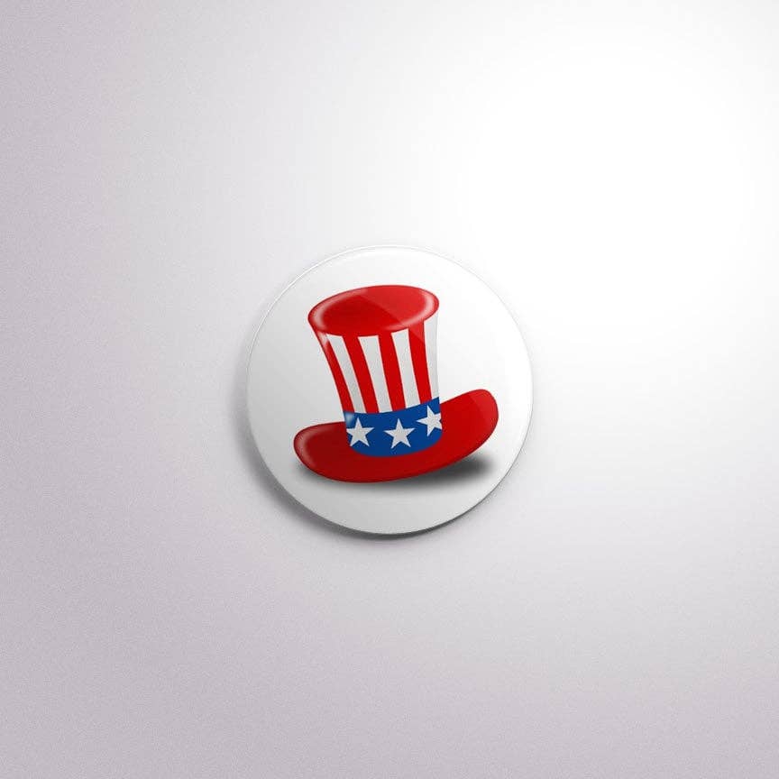 Exchangeable Badge Button Independence Day/ 4th of July