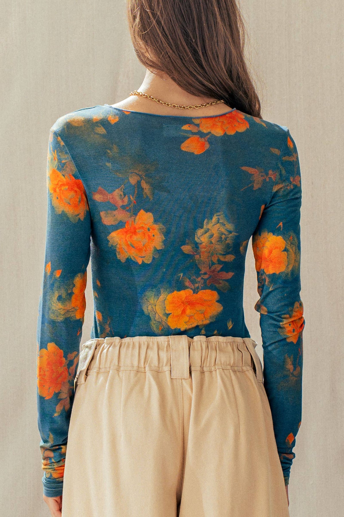 Vintage Floral Long Sleeve Top