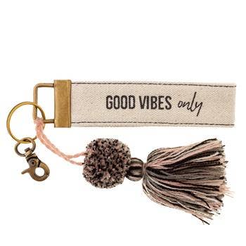 Canvas Tassel Key Chain: Girl Power