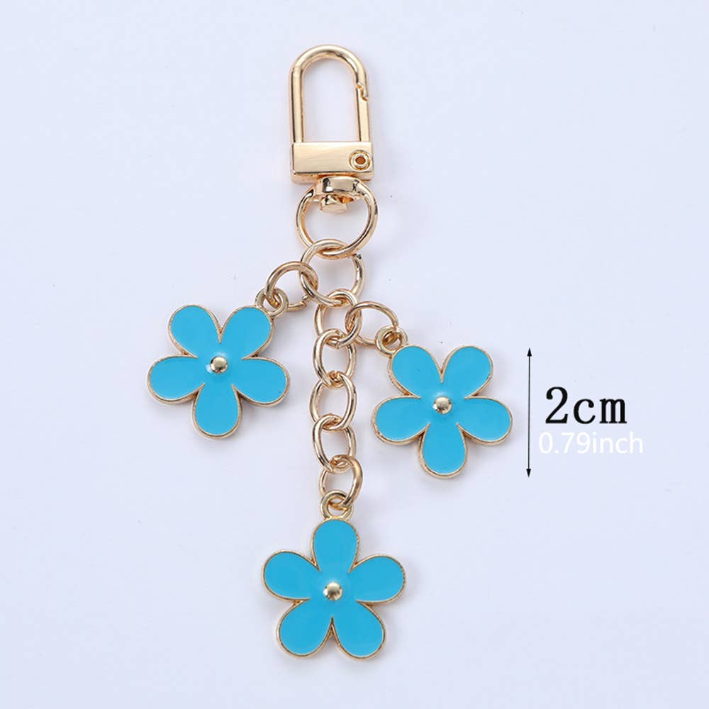 Alloy Double-sided Small Flower Bag Hanging Decoration