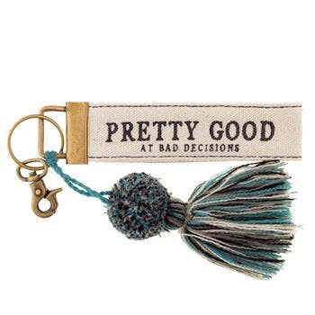 Canvas Tassel Key Chain: Girl Power