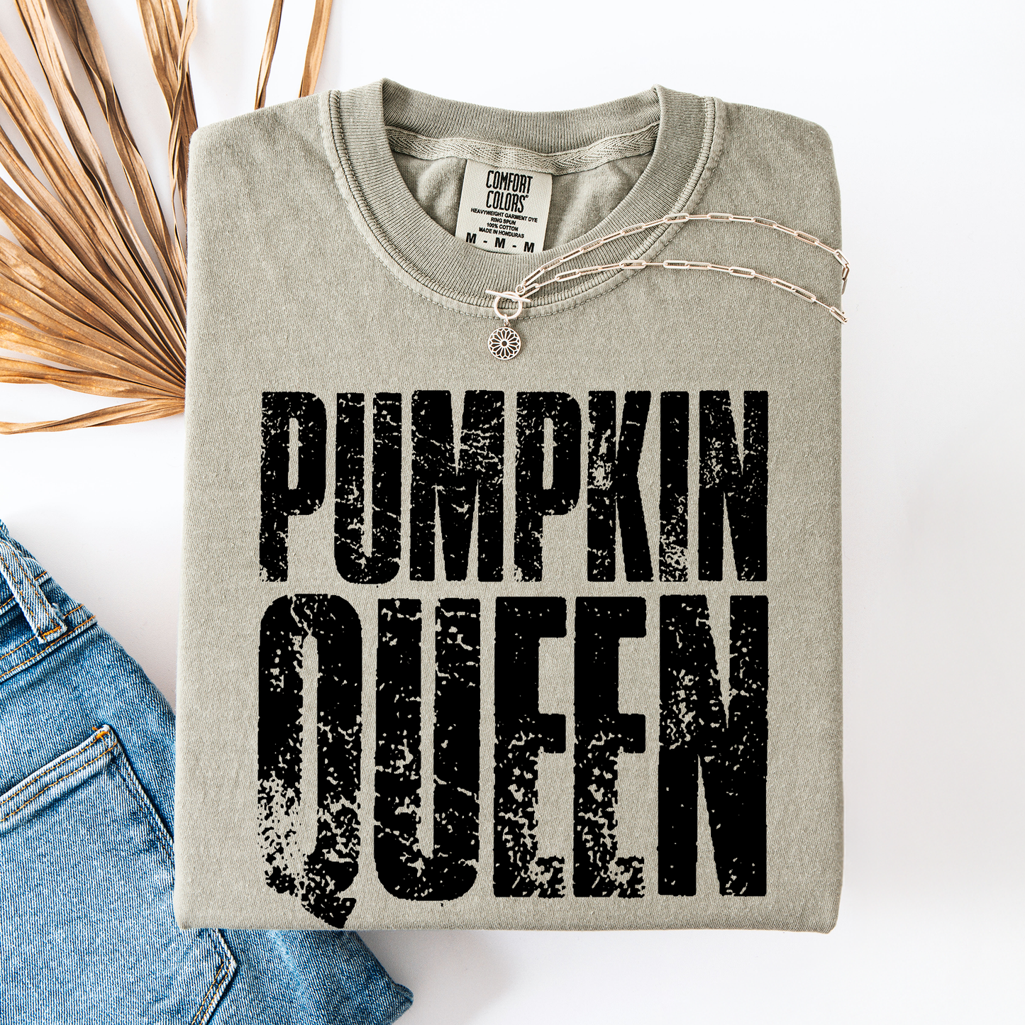 Pumpkin Queen, Halloween, Autumn Fall Comfort Colors T-Shirt