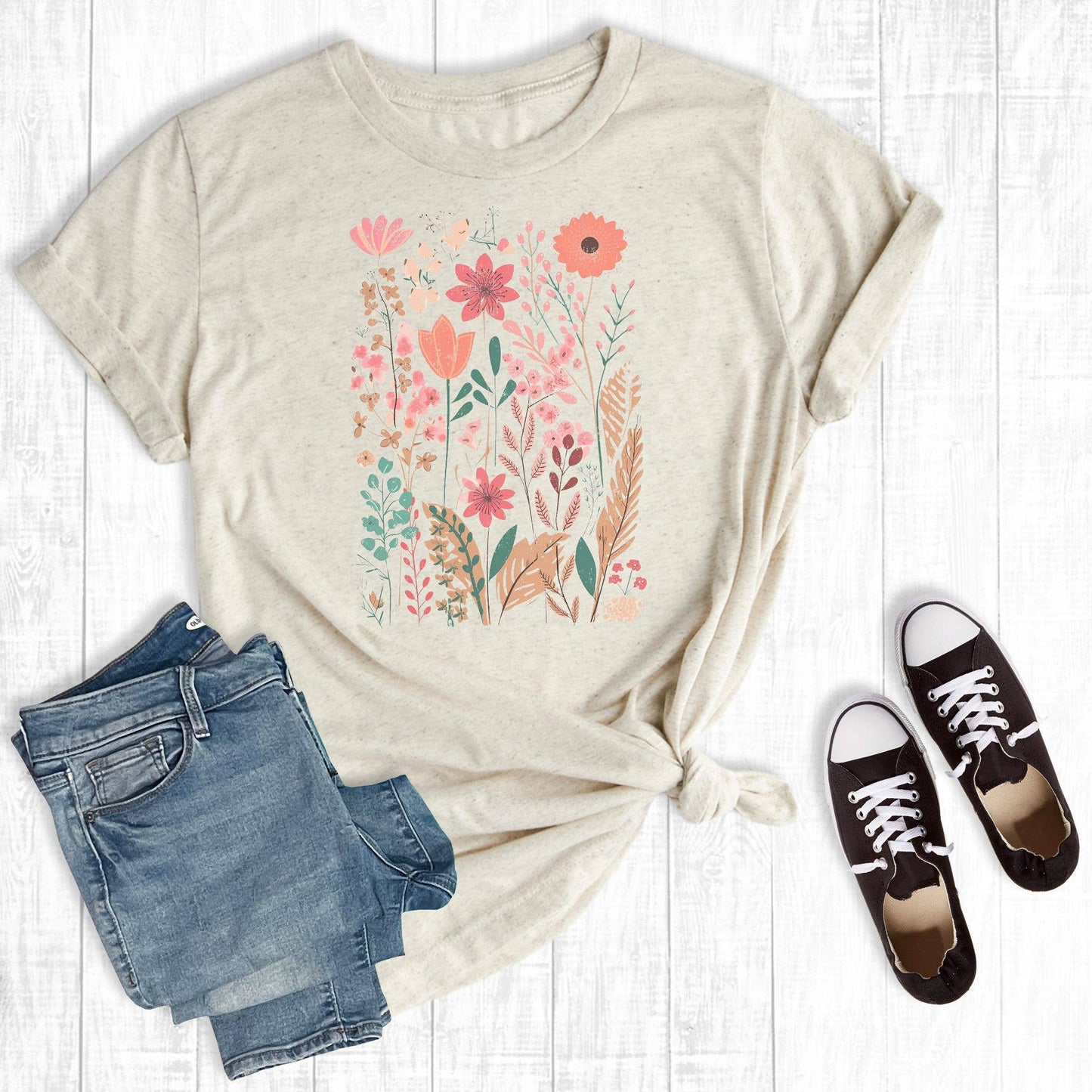 Pastel Wildflowers Cream