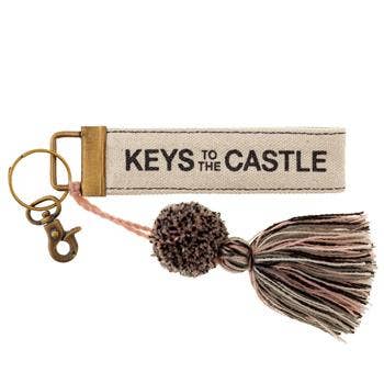 Canvas Tassel Key Chain: Girl Power