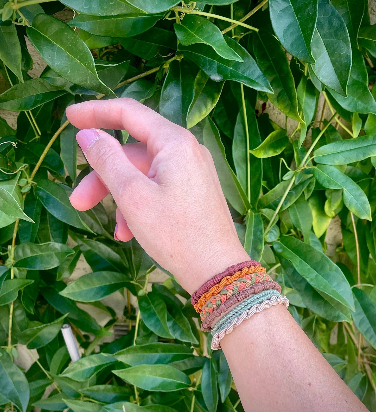 Boho Hair Ties | Tan & Cream