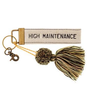 Canvas Tassel Key Chain: Girl Power