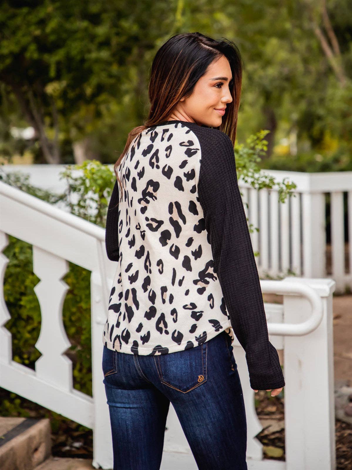 Contrast Sleeve Monica Raglan Top