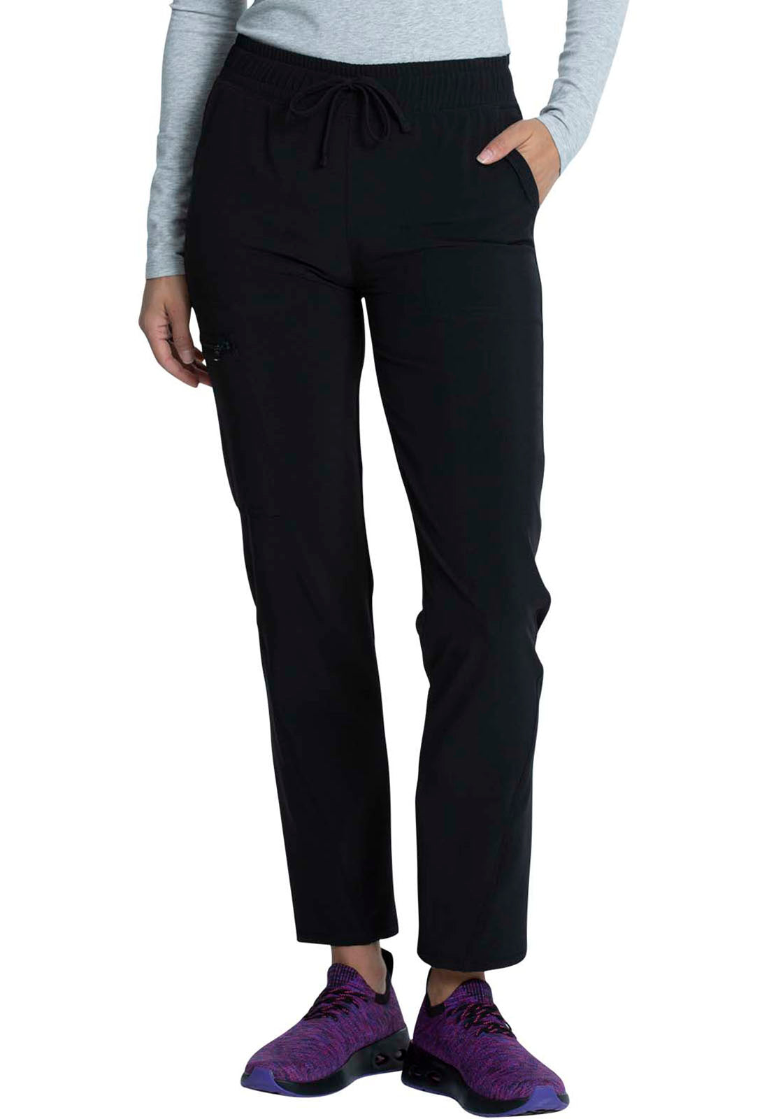 Cherokee Allura Mid Rise Drawstring Tapered Leg Pant
