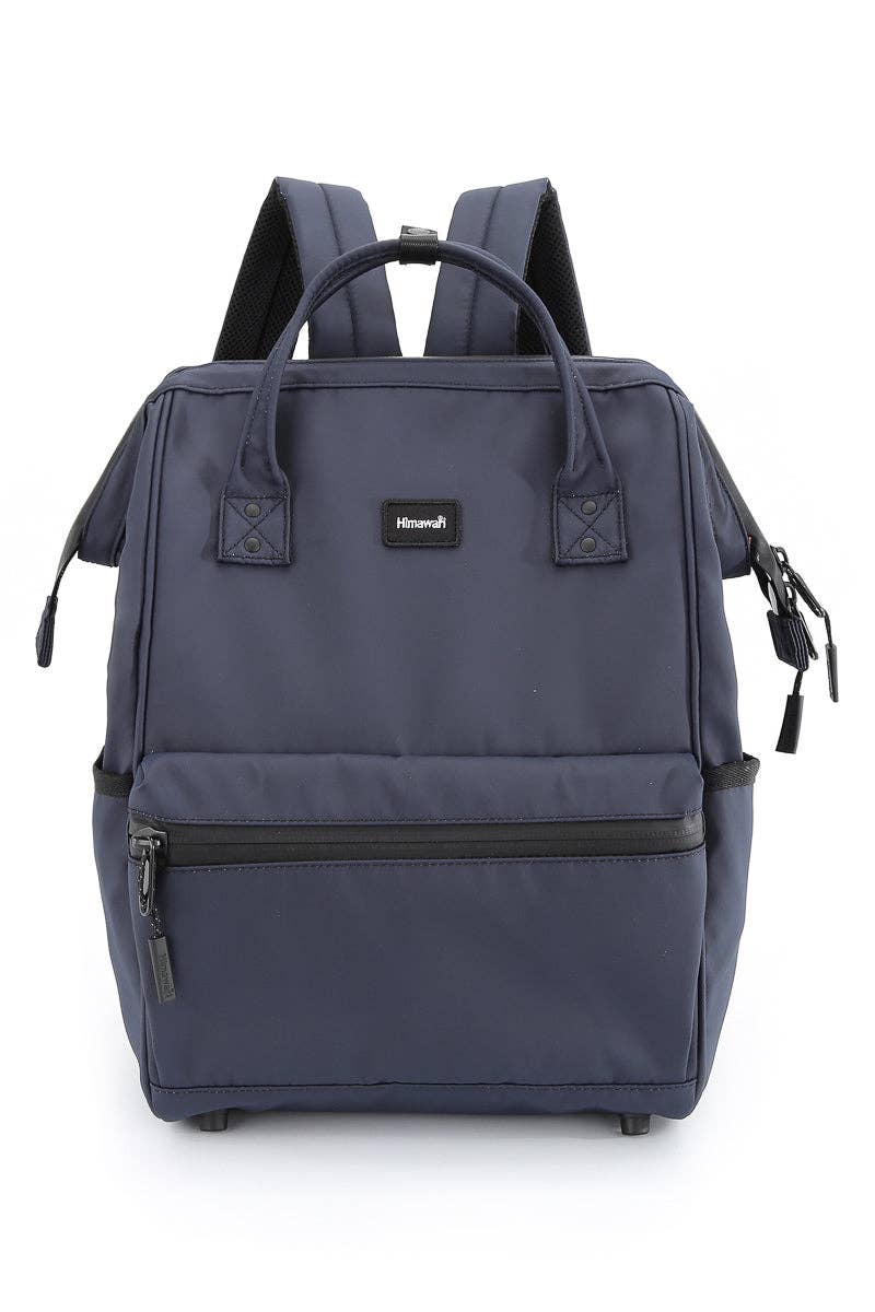 USB PORT WATERPROOF BACKPACK 1884 - NAVY: DARK GREY