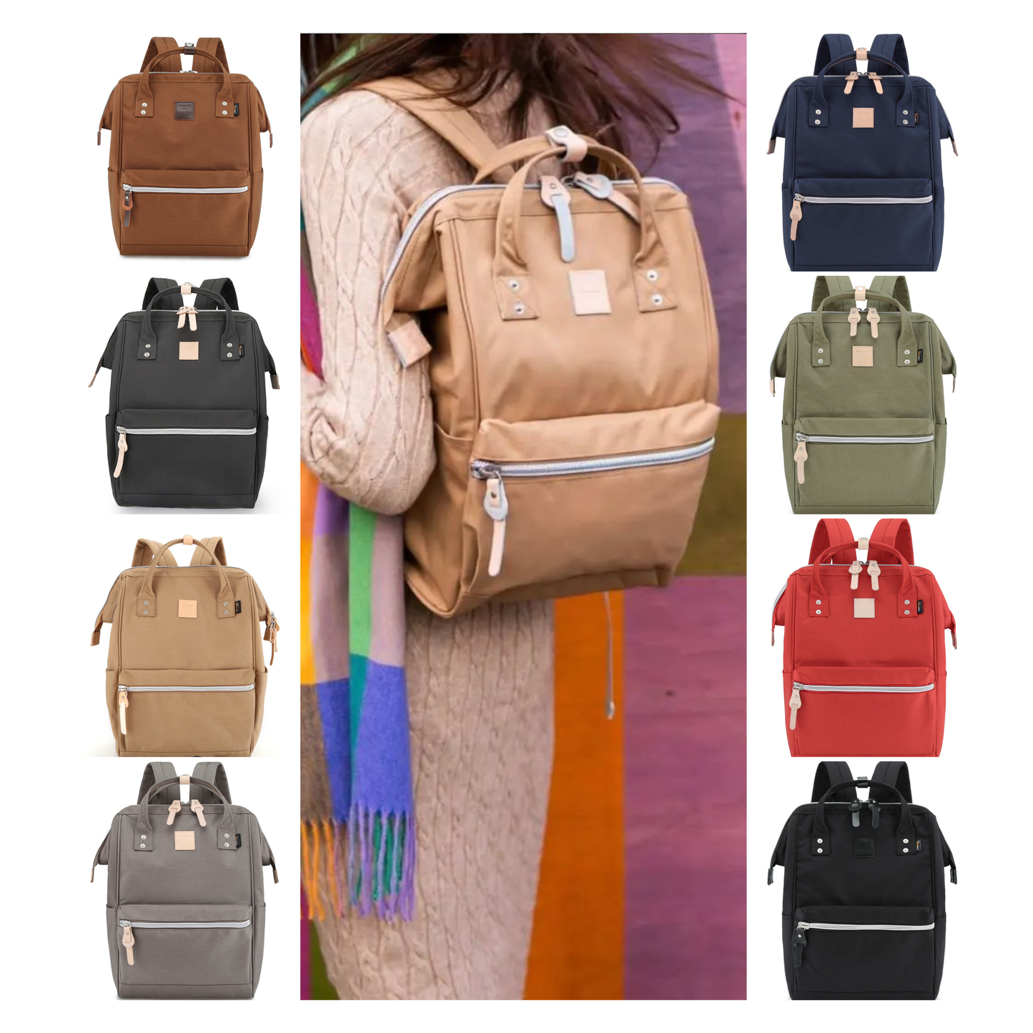 TRAVEL WATERPROOF LAPTOP BACKPACK - 1882 ALL COLOR: DK GREY