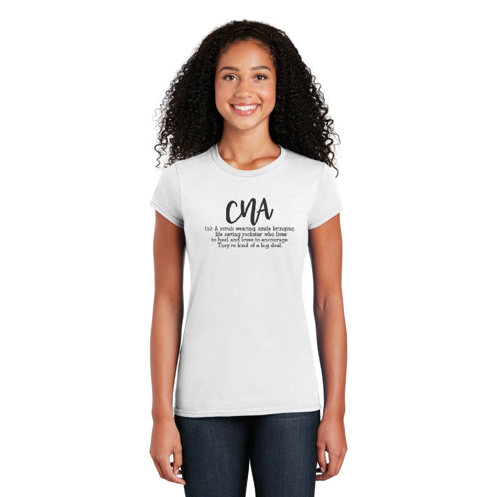 CNA Definition - Cotton Short Sleeve T-Shirt: Whiteite