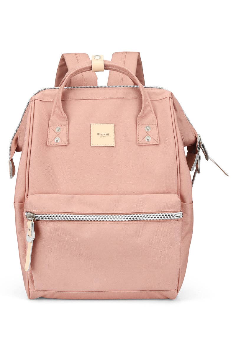 WATER RESISTANT LAPTOP BACKPACK - LIGHT GREEN: CORAL#21
