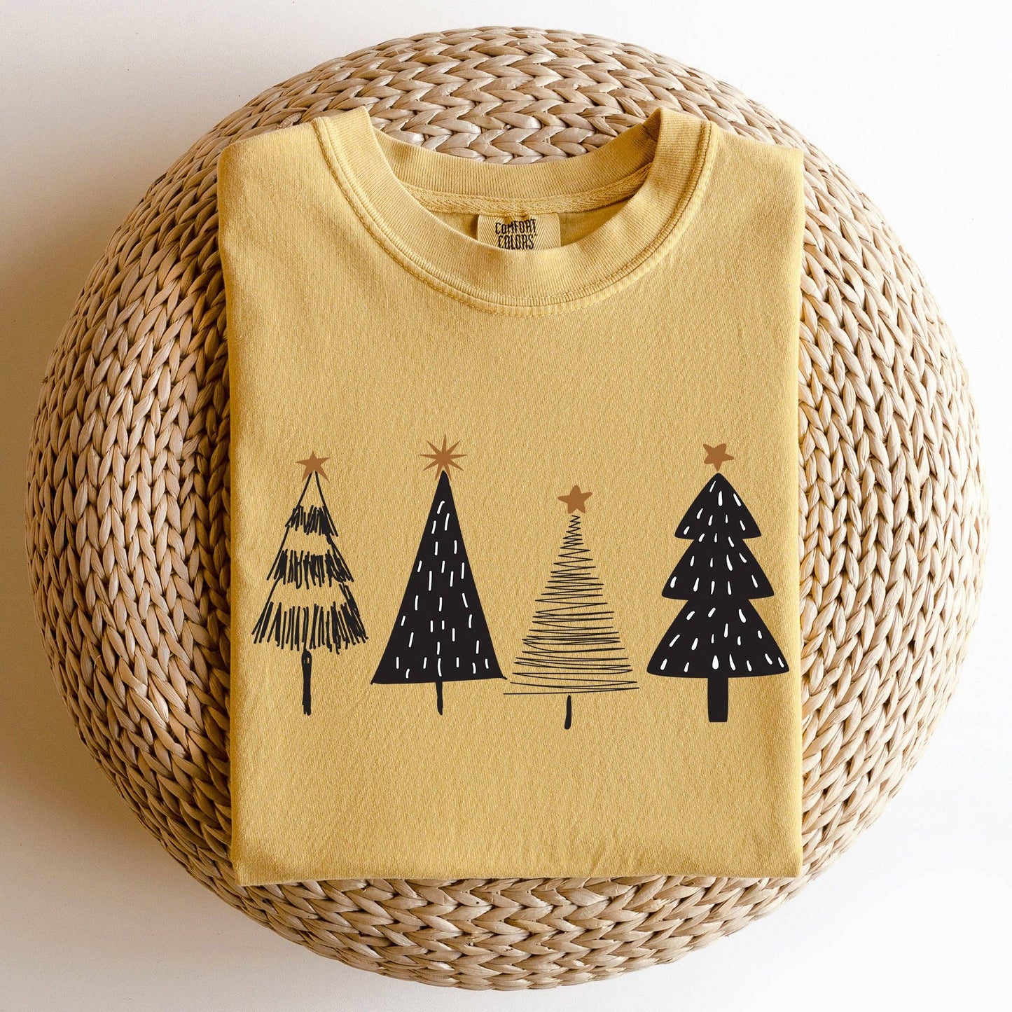 Minimalist Christmas Trees, Winter, Snow, Santa Tshirt