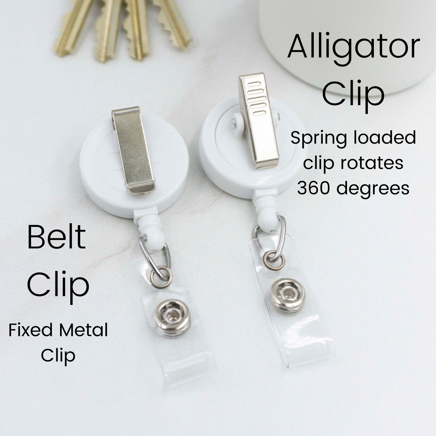 Simple Badge Reel with Decorative Silicone Beads