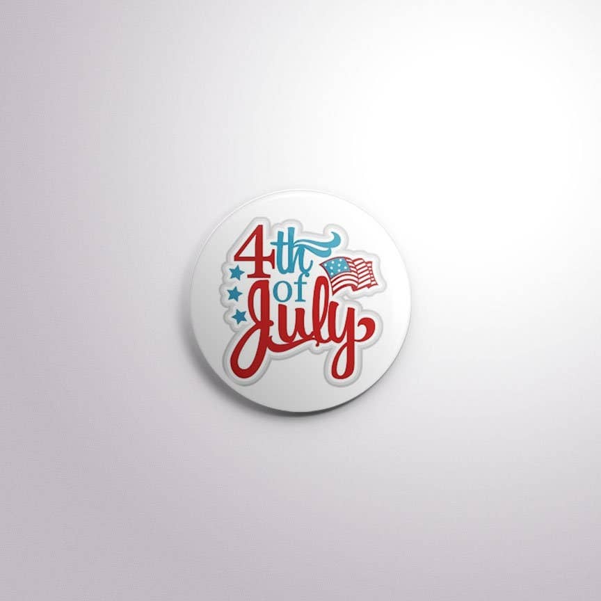 Exchangeable Badge Button Independence Day/ 4th of July