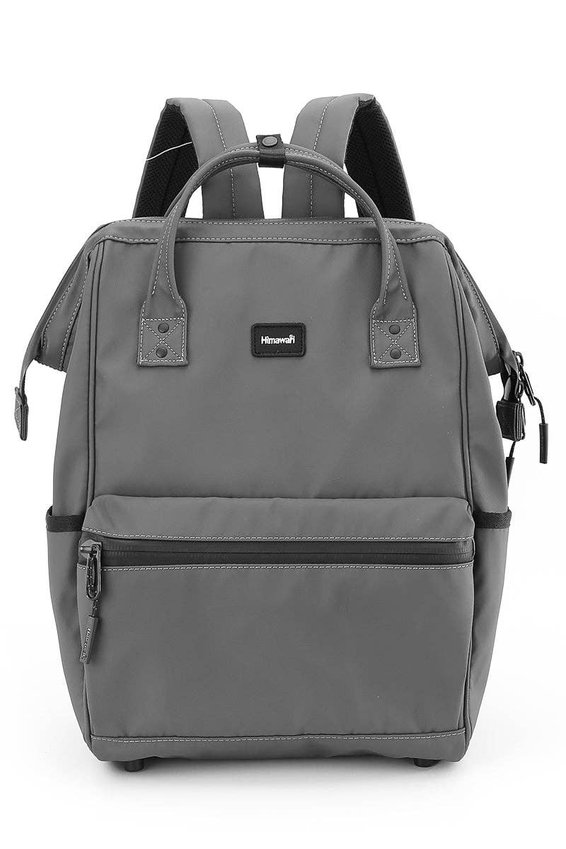 USB PORT WATERPROOF BACKPACK 1884 - NAVY: DARK GREY