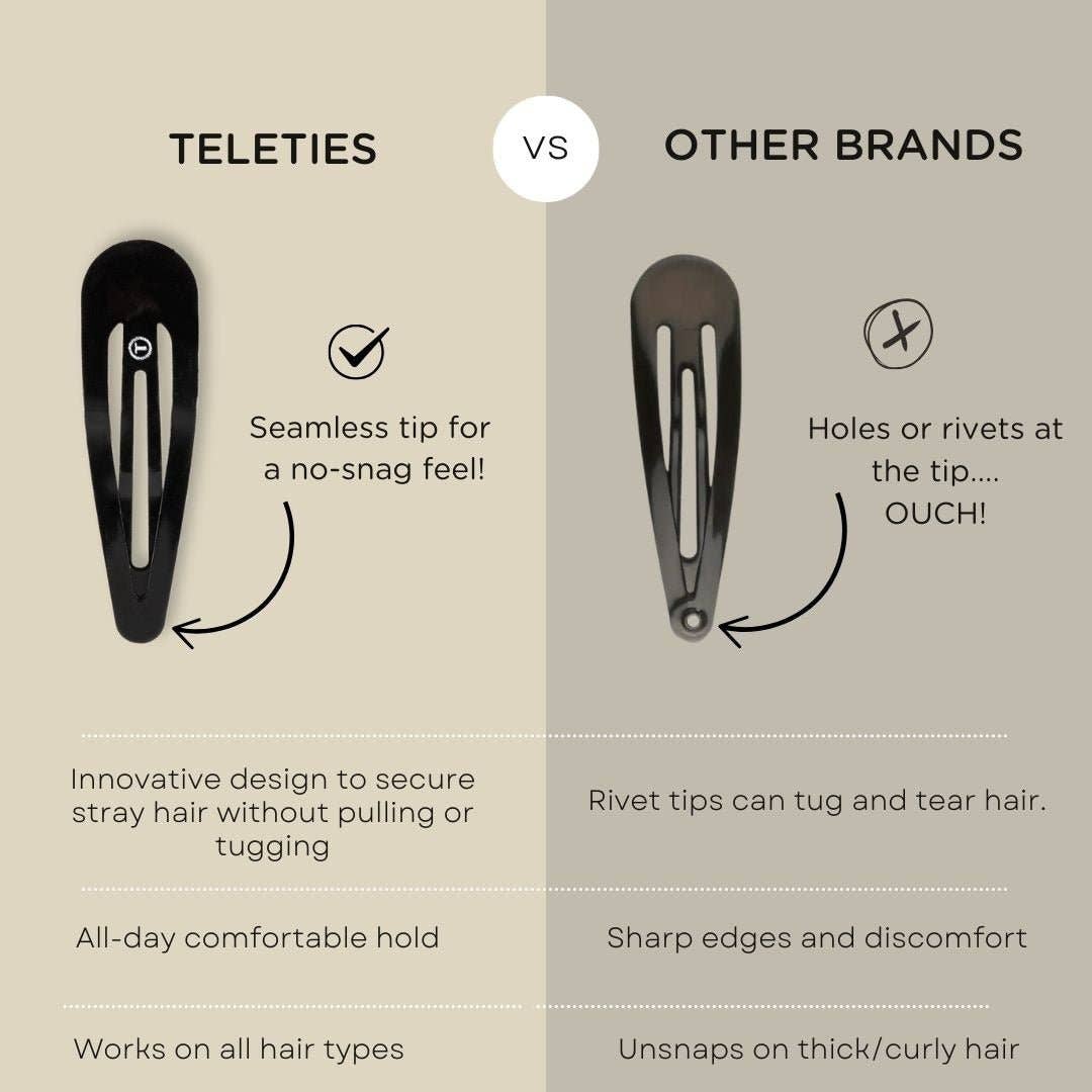 Snap Clip | Jet Black | 6 Count