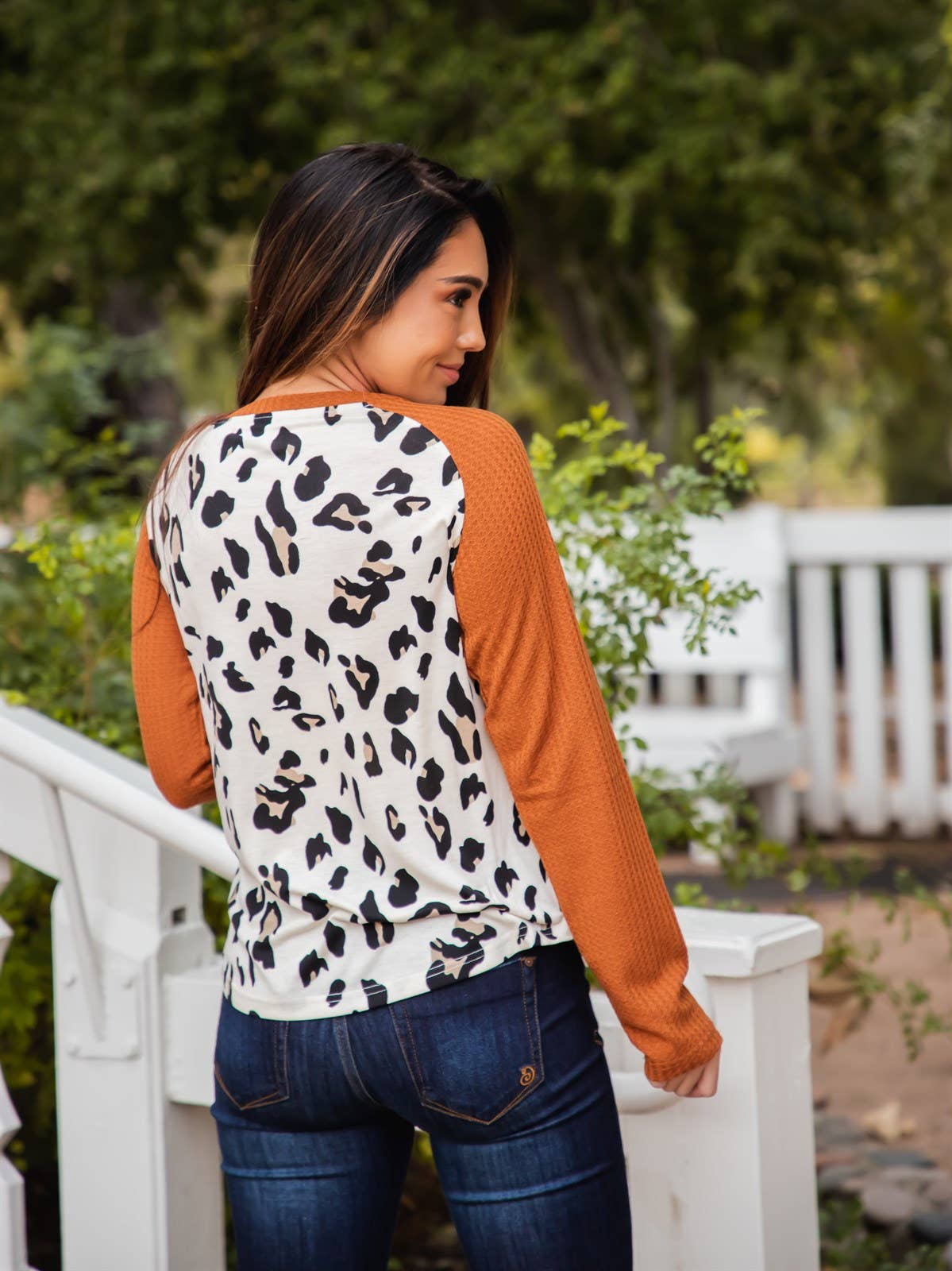 Contrast Sleeve Monica Raglan Top