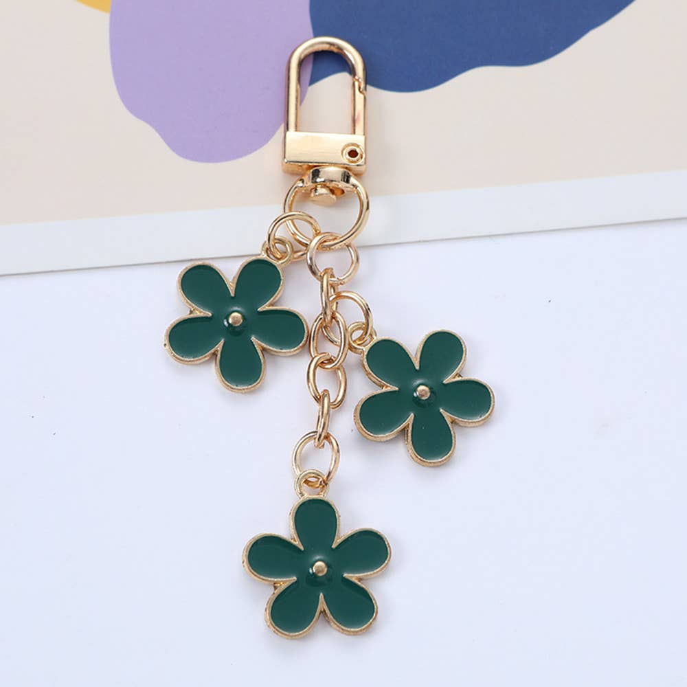 Alloy Double-sided Small Flower Bag Hanging Decoration
