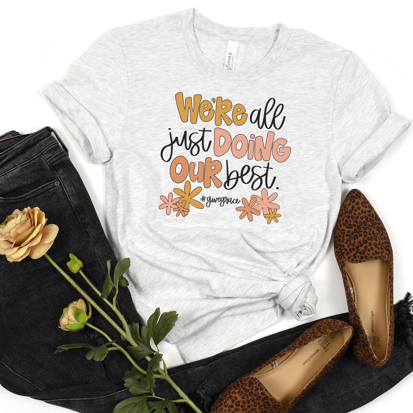We're All Just Doing Our Best Ash Tee