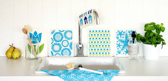 Swedish Dishcloth - Sunflower - Turquoise
