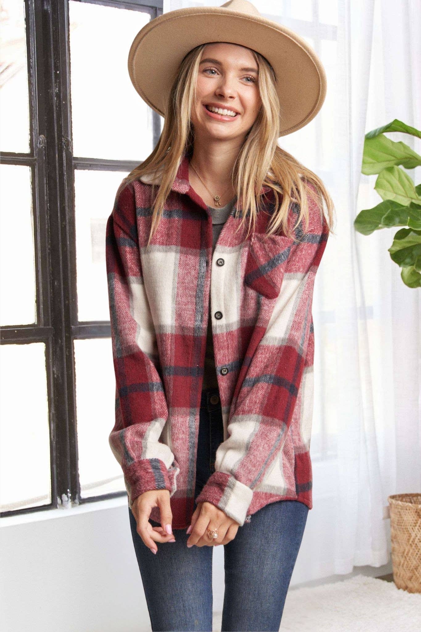PLAID FLANNEL SHACKET