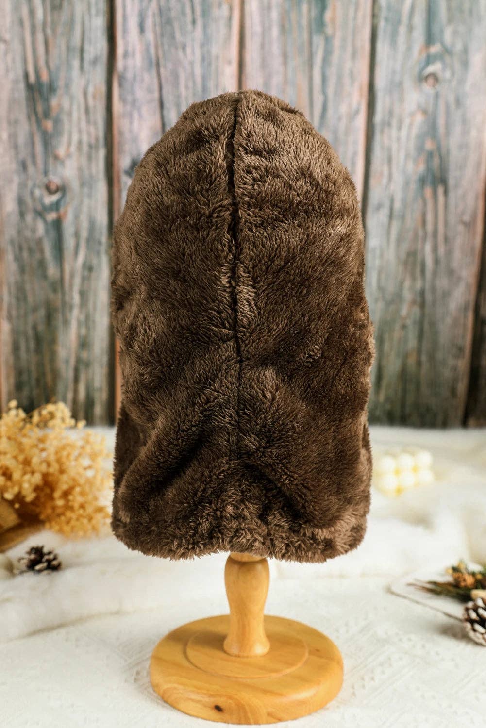 Coffee Winter Sherpa Ski Mask Windproof Hood