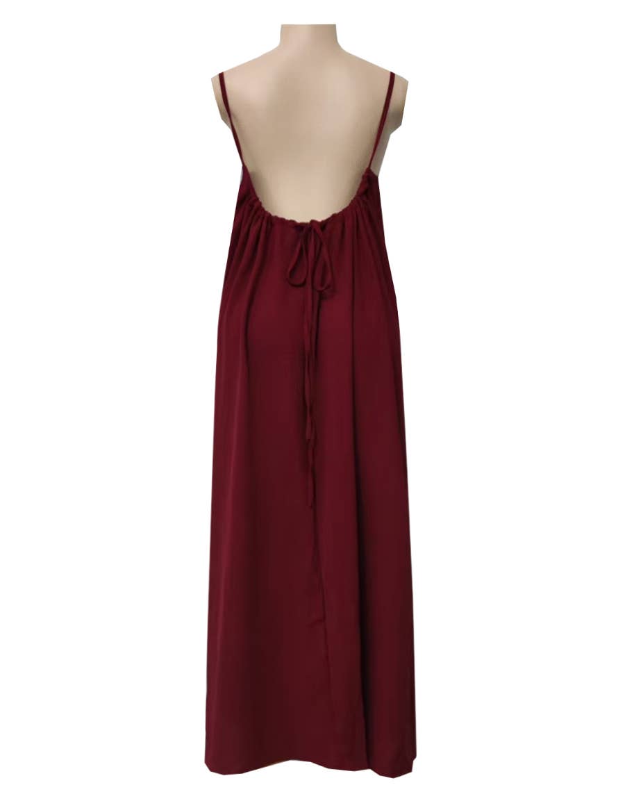 Boho Beach Backless Tie Multi Color Cami Dress