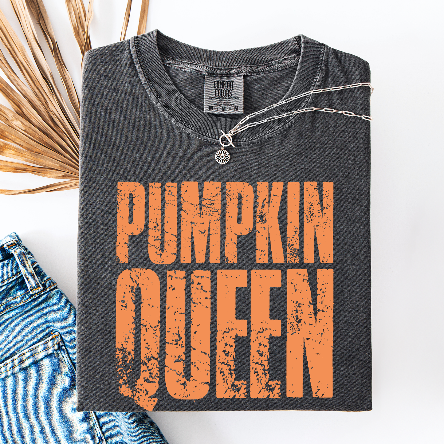 Pumpkin Queen, Halloween, Autumn Fall Comfort Colors T-Shirt