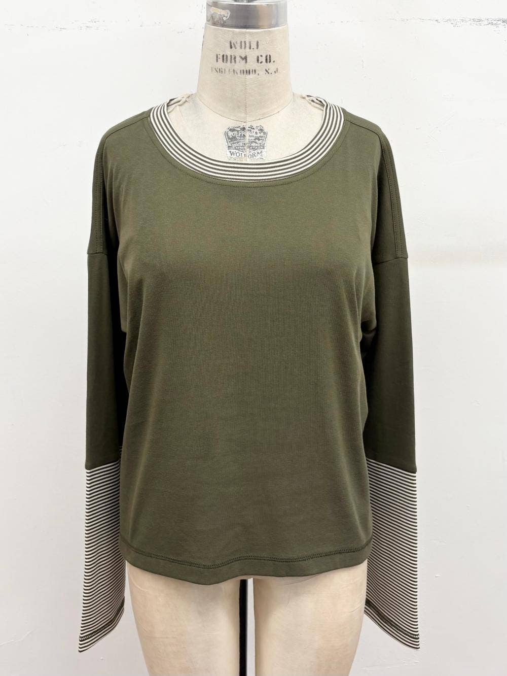 Harbor Stripe Sleeve Knit Top