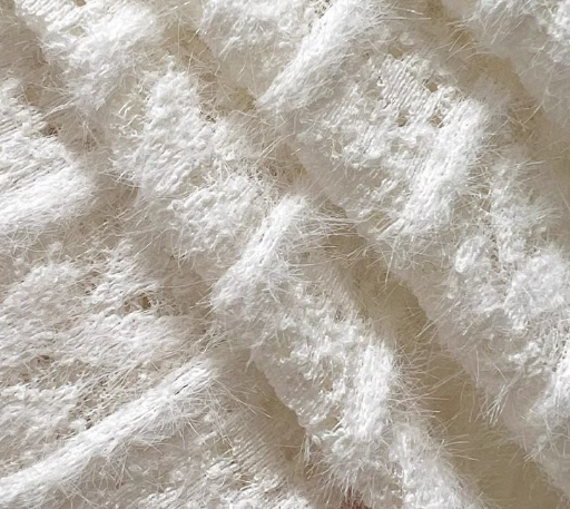 Soft knit Fluffy Texture Lace High neck Layering Top