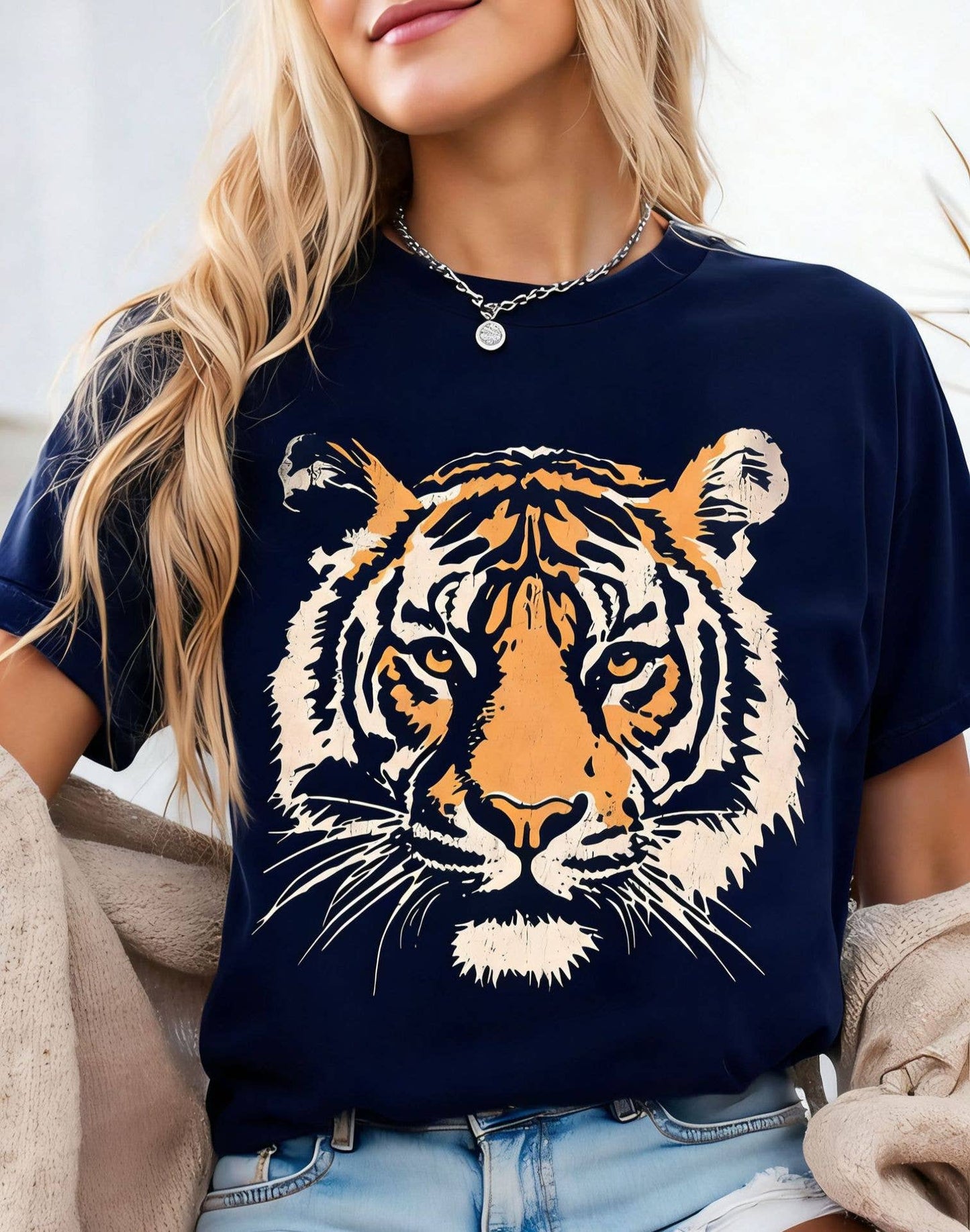 Vintage Tiger Shirt Retro Graphic Cotton Tees