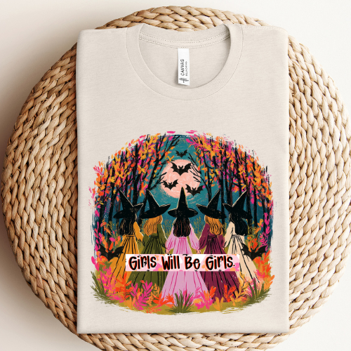Colorful Witchy Girls Graphic Tee