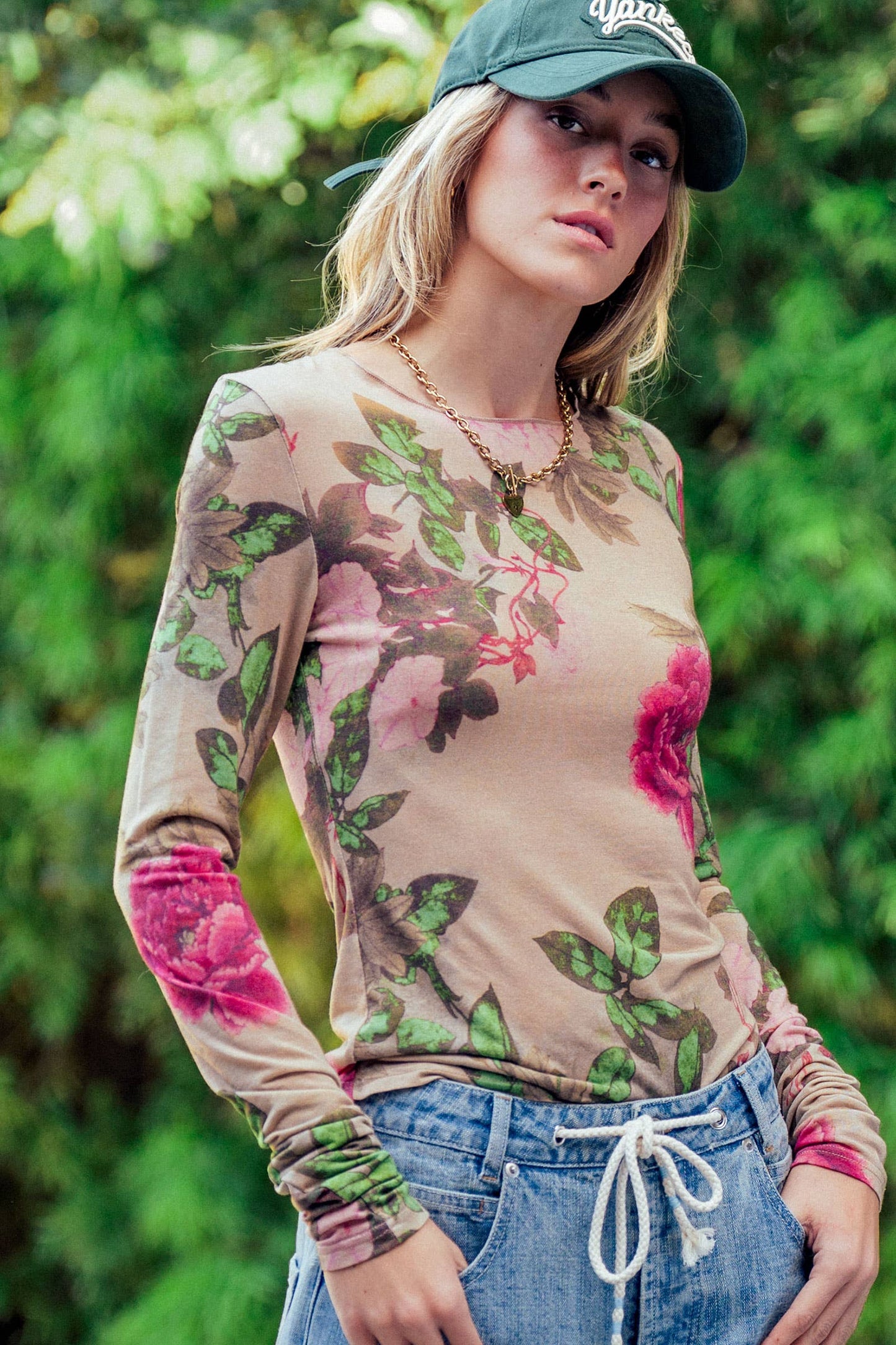 Vintage Floral Long Sleeve Top