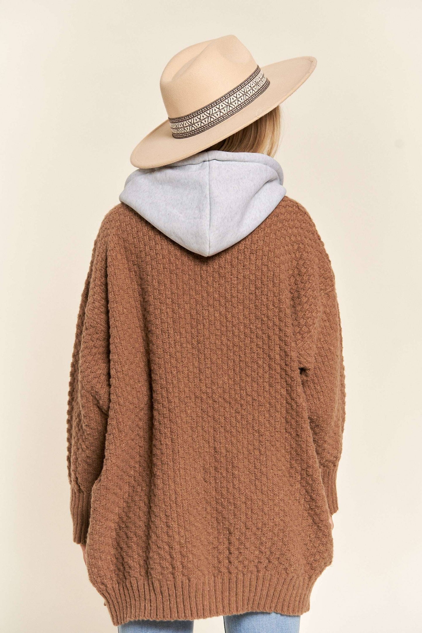 ZIP UP SWEATER HOODIE JACKET