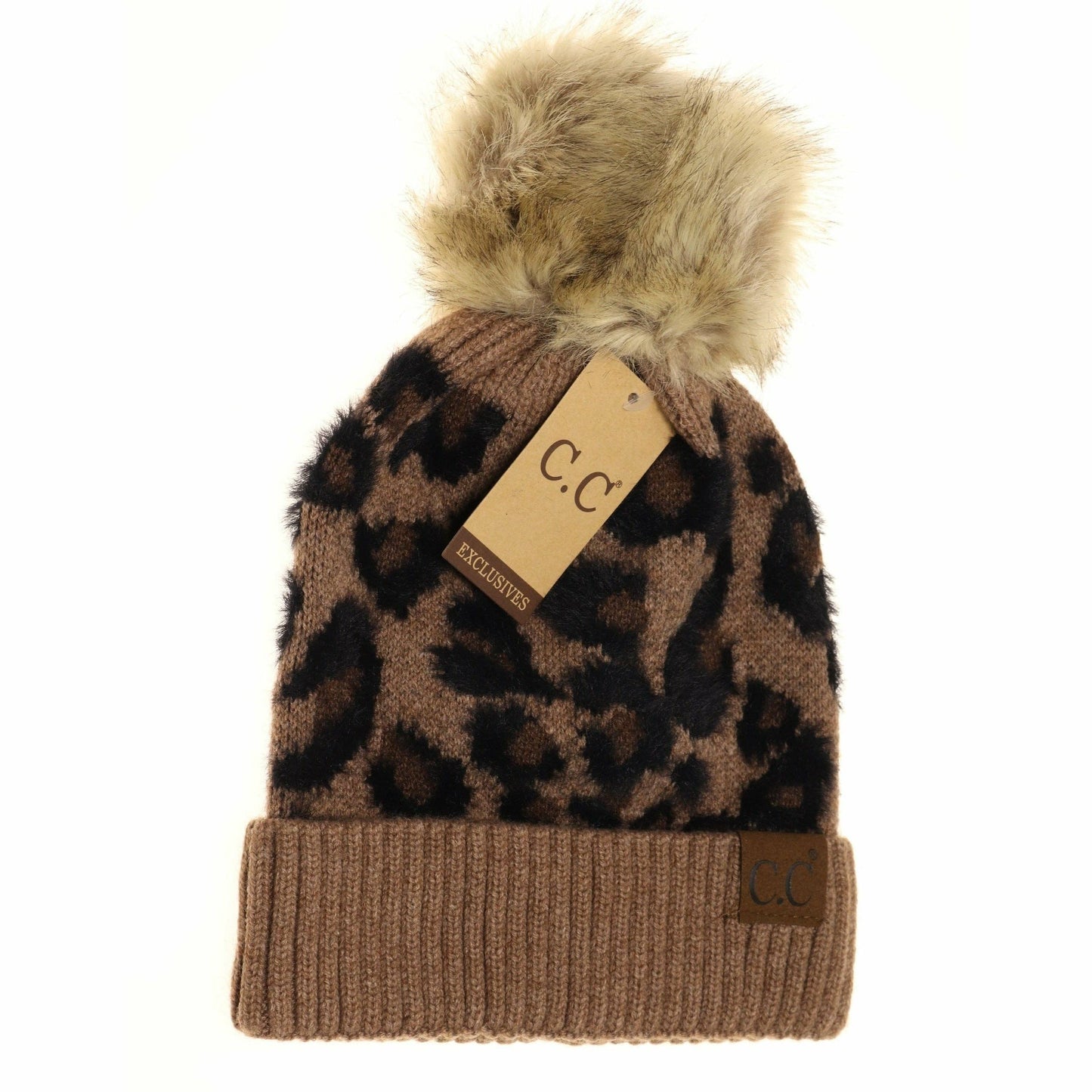 Leopard Pom Beanie HAT2061