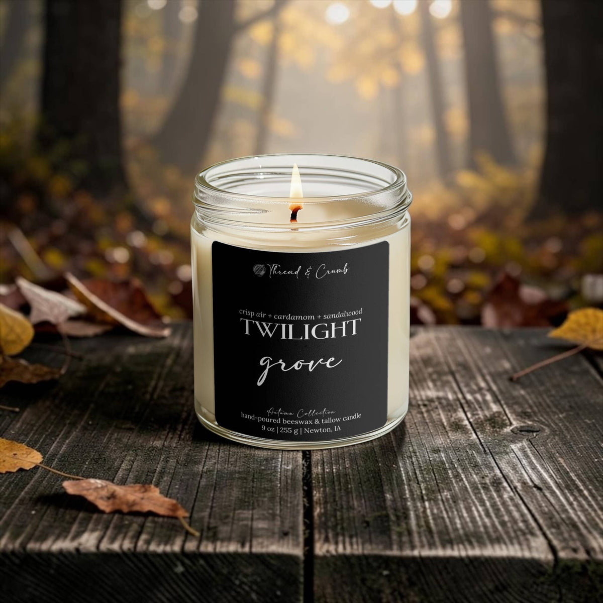 Twilight Grove Fall Candle | Beeswax + Tallow | 9 oz
