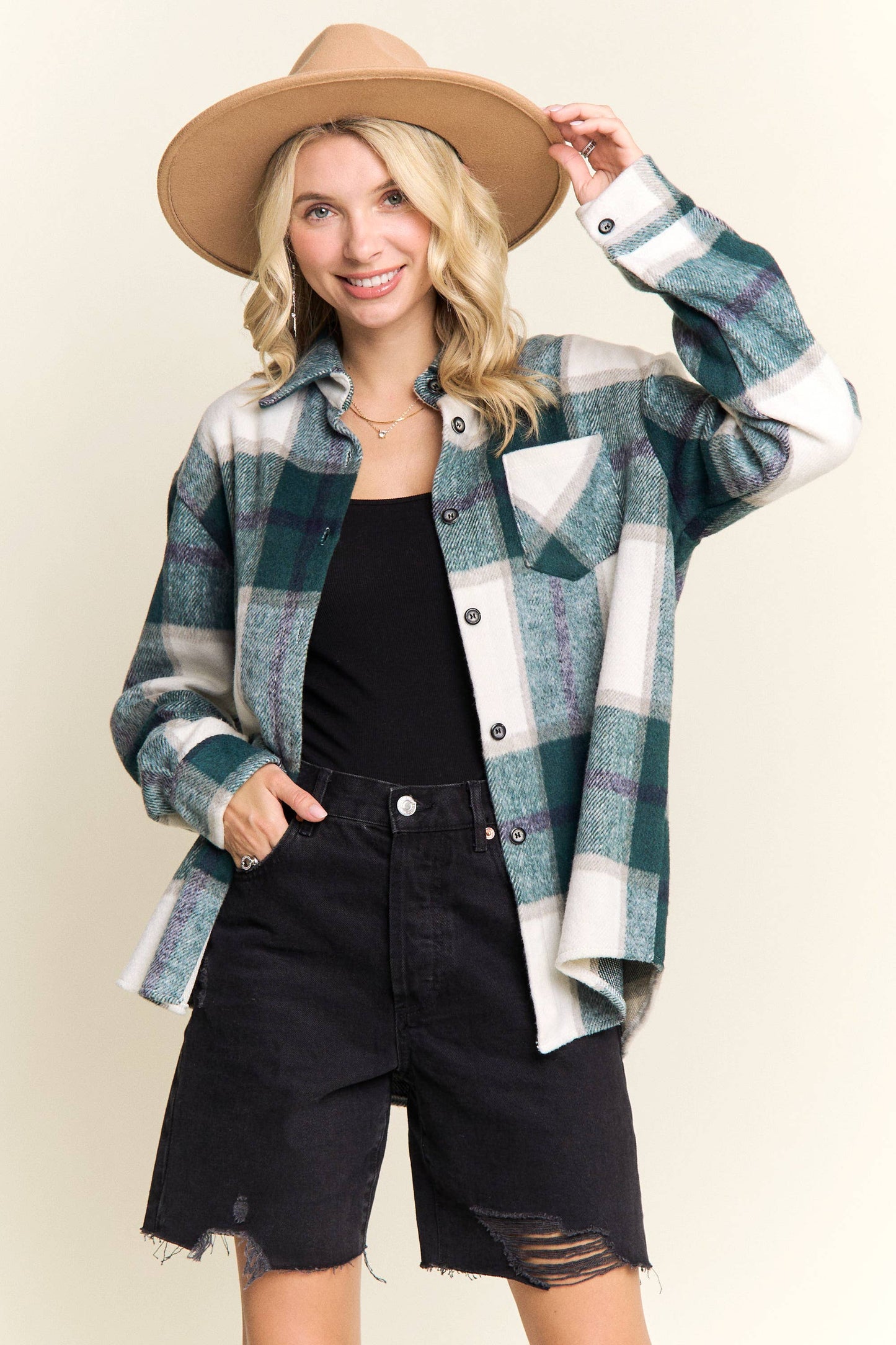 PLAID FLANNEL SHACKET