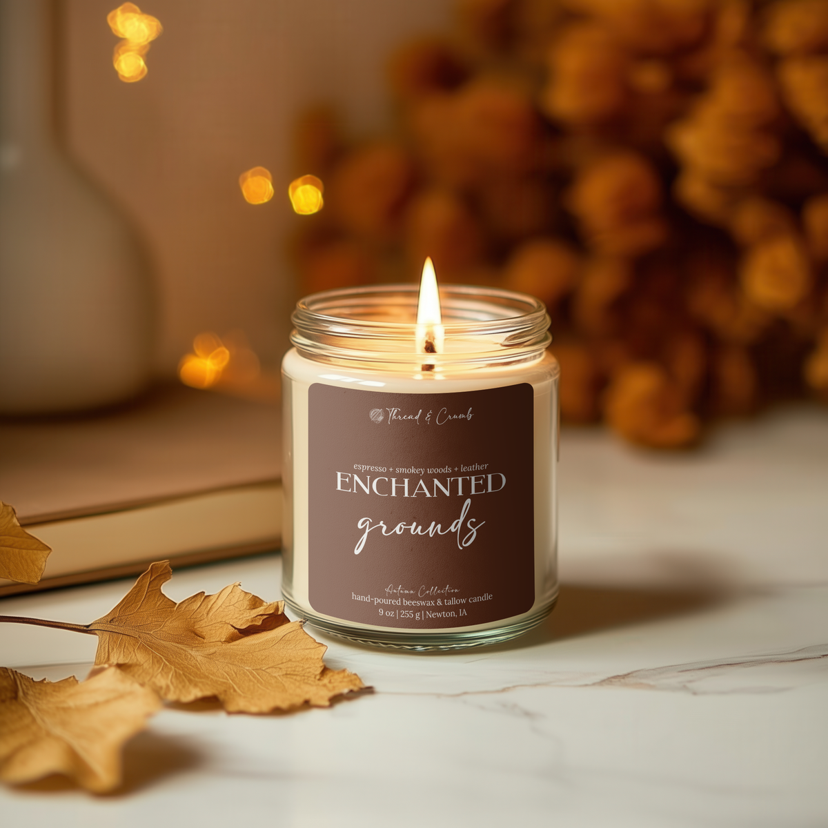 Enchanted Grounds Fall Candle | Beeswax + Tallow | 9 oz