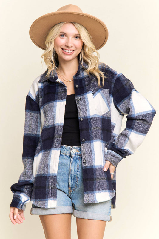 PLAID FLANNEL SHACKET
