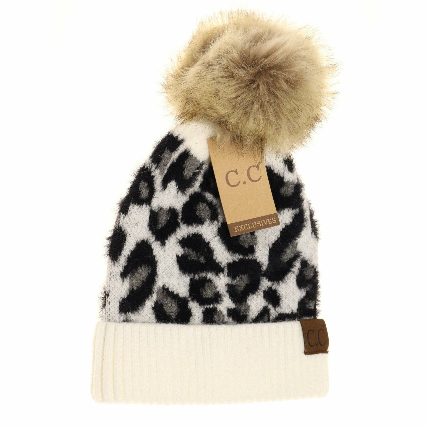 Leopard Pom Beanie HAT2061