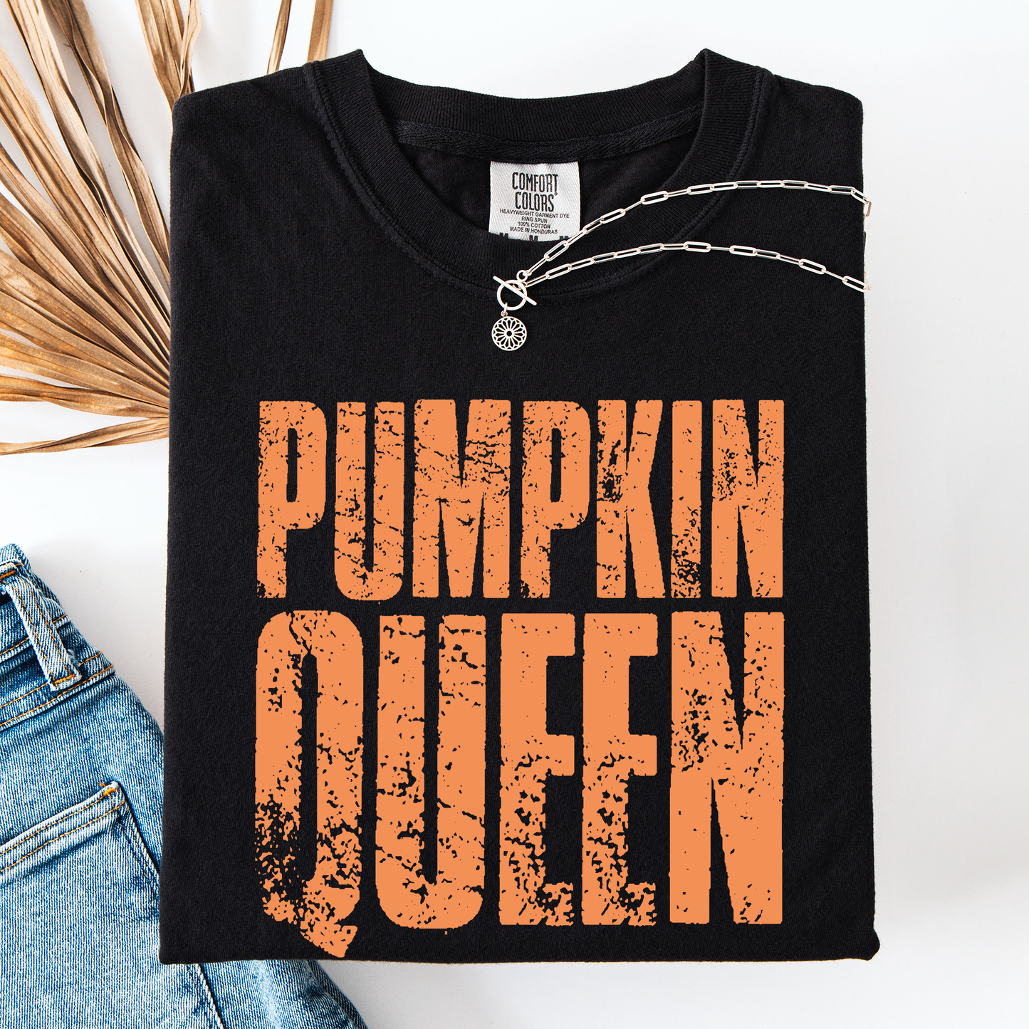 Pumpkin Queen, Halloween, Autumn Fall Comfort Colors T-Shirt