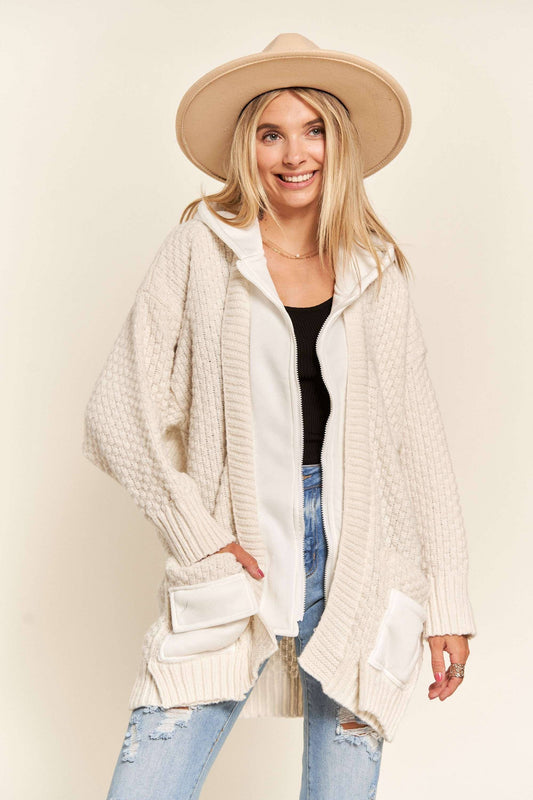 ZIP UP SWEATER HOODIE JACKET