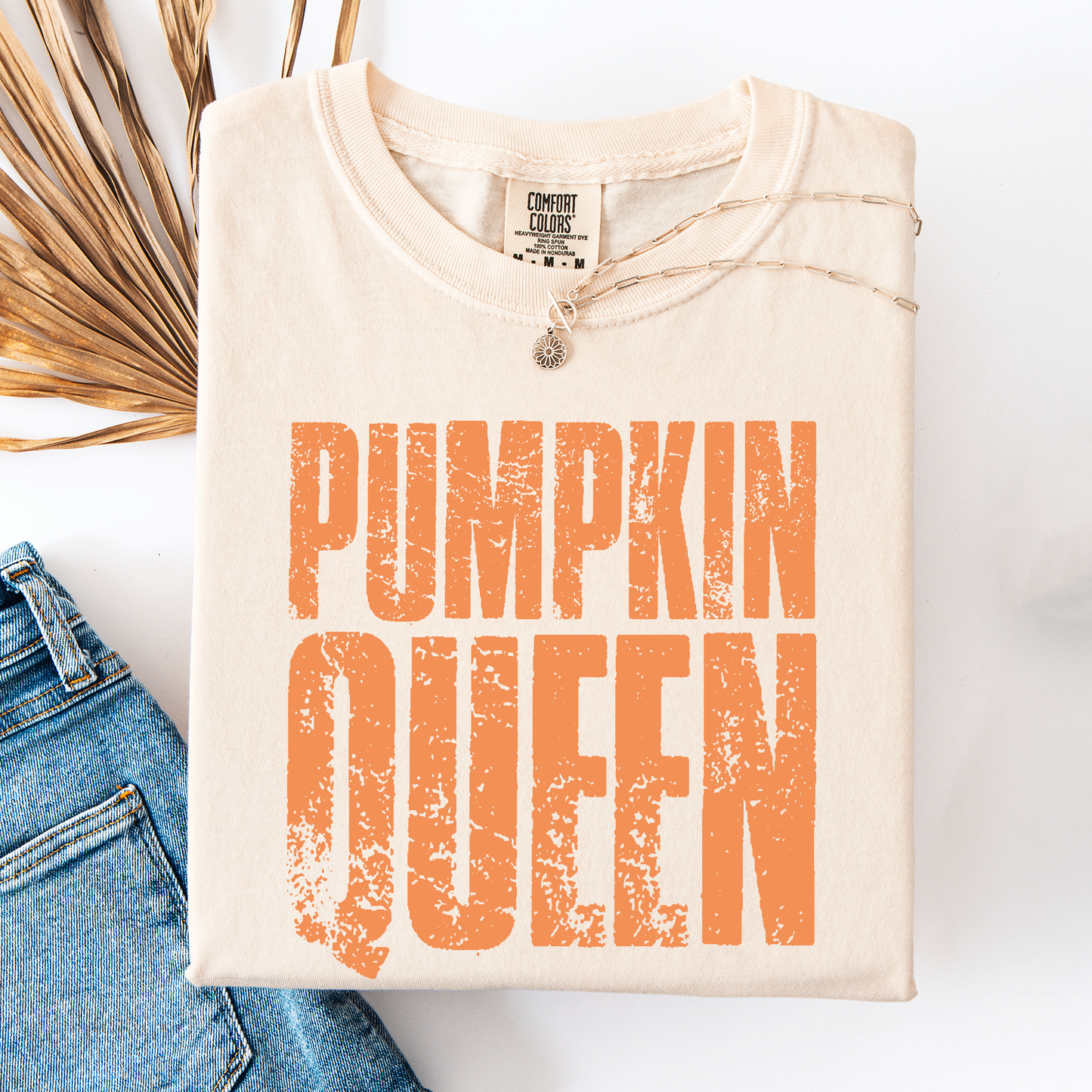 Pumpkin Queen, Halloween, Autumn Fall Comfort Colors T-Shirt