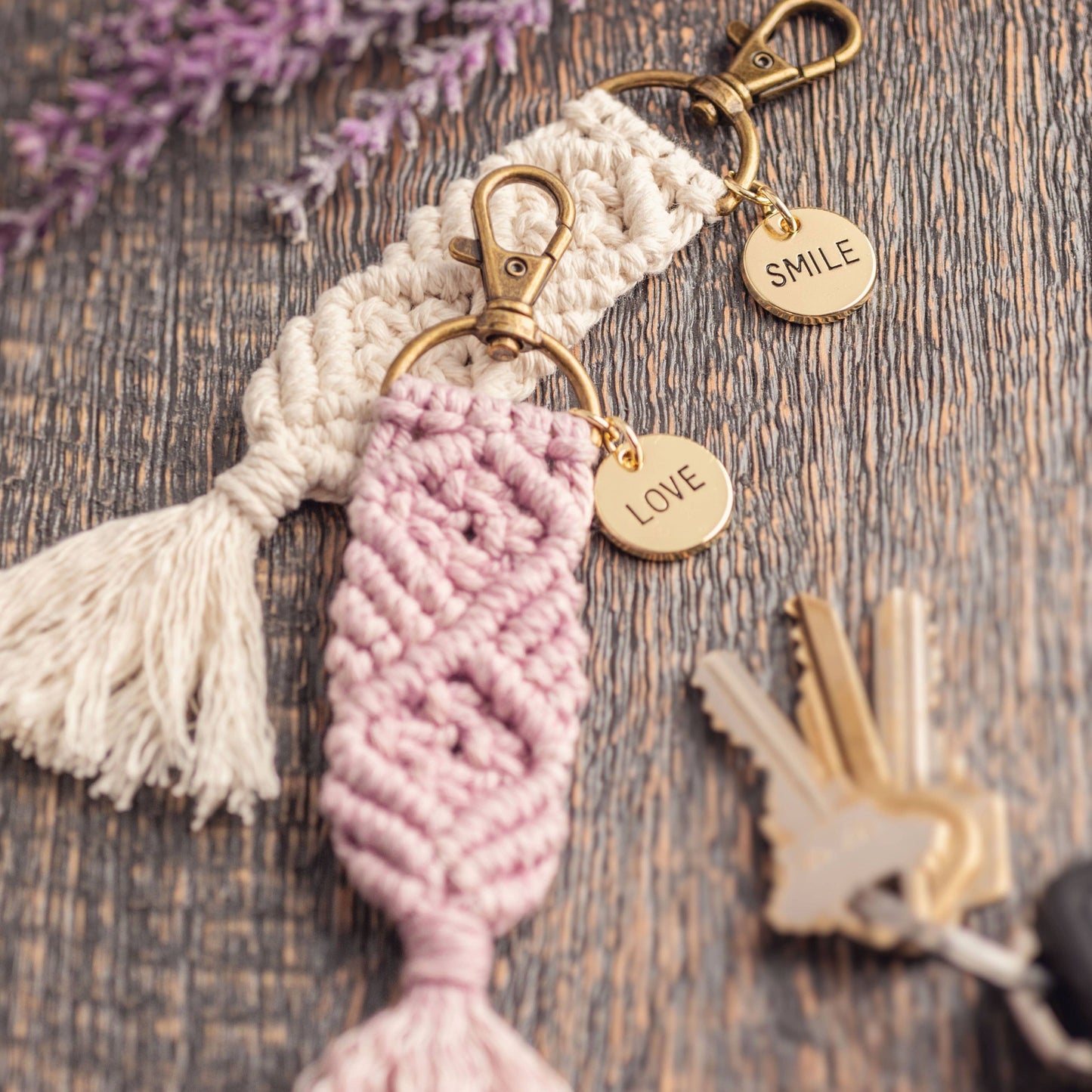 Macrame Keychains: Believe